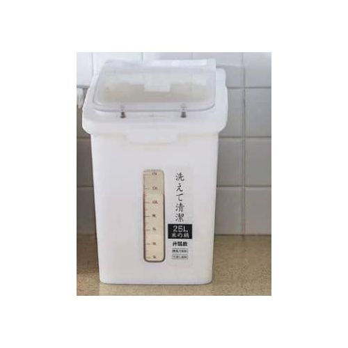 25 Litres Commercial Ingredients Sugar Flour Rice Bin Beans Food Box Cereal Storage Containers Pantry OrganizationShelf Organizer Tank With Measuring Cup Scoop And Airtight Lids Plastic Whole Grains D