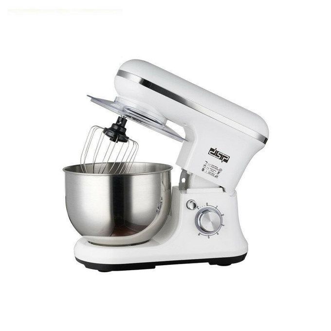Dsp 1200W 5.5L Stand Mixer 6 Speed Adjustment Lifting Design Stainless Steel Bowl Copper Motor Suitable for Kneading Noodles Stirring Cream- Multicolor