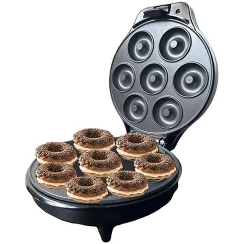 Dsp 1 Piece Of Round Mini Cookies Breakfast Electric Donut Maker For Home Makes 7 Slot Doughnuts Non-stick Plates Kids Snacks Dessert Breakfast Machine