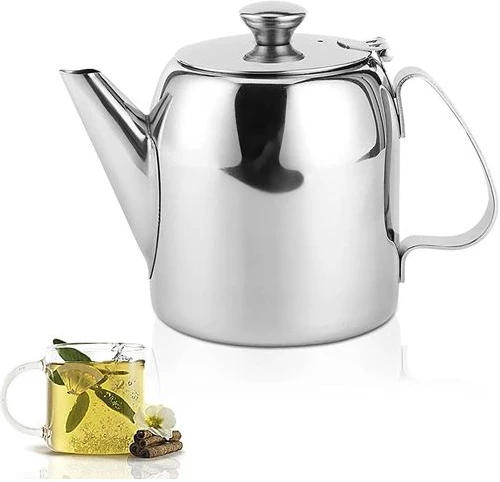 500ml Stainless Steel Teapot Kettle With Flip Lid Water Jug Perfect Pour Spout, Silver