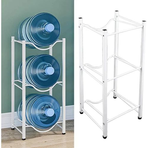 3Tier Water Cooler Jug Rack,Water Cooler Jug Holder Storage, 5-Gallon Water Bottle Storage Rack Detachable Heavy Duty Water Bottle Cabby Rack for Home, Office Organization- Multicolor
