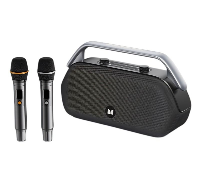 Monster P16 BT V5.4 Speaker Waterproof Portable Speaker Stereo Bass Outdoor Speaker With 2 Wireless Microphone