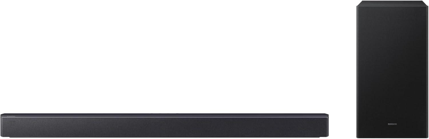 Samsung B-series Soundbar, HW-B450F (2025 Model) , 2.1 ch, Subwoofer, 2.1ch Sound, Dolby Audio/DTS Virtual:X, Bass Boost, Adaptive Sound, HW-B450F
