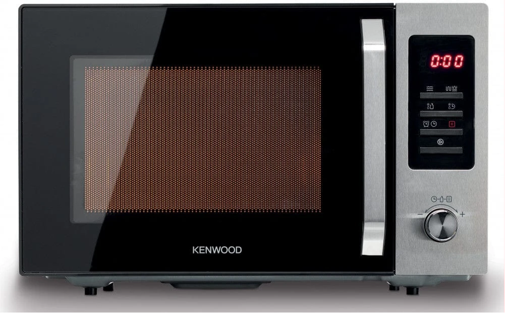 Kenwood 30 Litres Microwave Oven With Grill, Digital Display, 5 Power Levels, Defrost Function, Stainless Steel, Auto Menu, 95 Minutes Timer, Clock Function 1000W MWM30BK - Black/Silver