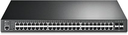 TP-Link JetStream TL-SG3452P, 48 Port Gigabit L2+ Managed PoE Switch, 48 PoE+ Port @384W, 4 x SFP Slots, PoE Auto Recovery, Omada SDN Integrated, IPv6, Static Routing, Limited Lifetime Protection