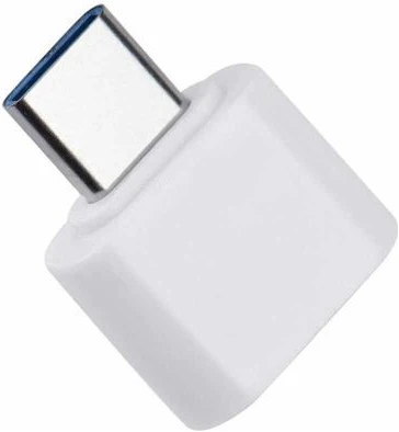 USB OTG Type-C Male To USB Female OTG Data Adapter - White