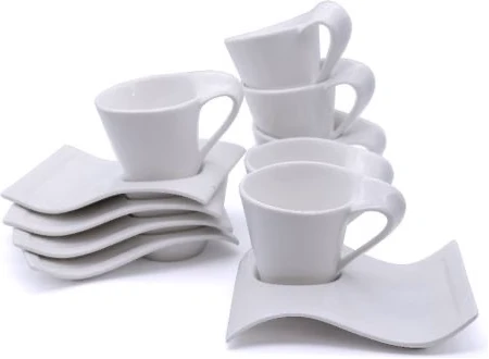 6 Cups And 6 Saucers - White
