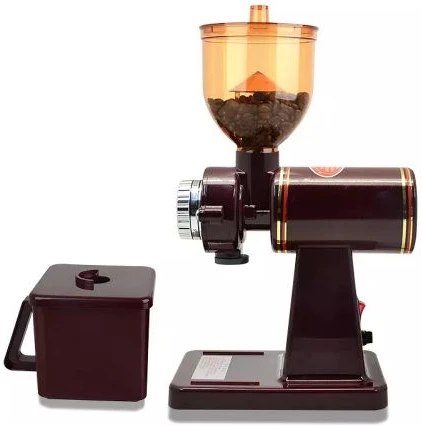 Electric Commercial Coffee Bean Grinder Machine Mill-Coffee Brown