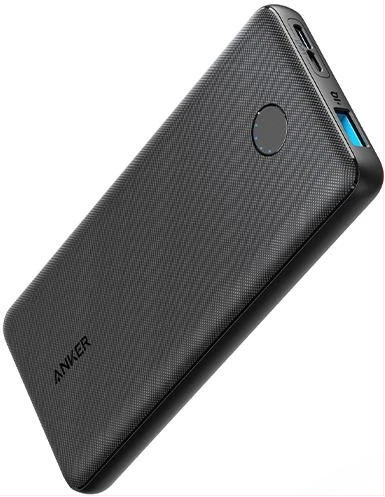 Anker Slim And Poweful Power Bank PowerCore Slim 10000mAh Fast Charge Portable Charger For All Phones- Black