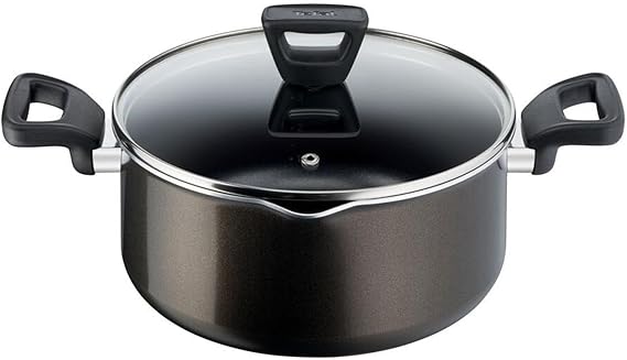 TEFAL XL Intense 26 cm Stewpot With Lid, Titanium Cookware, Diffuser Base-C3847183