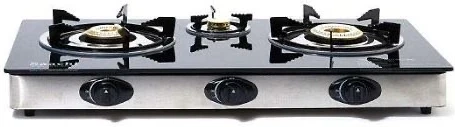 Saachi Triple Burner Gas Stove - Black