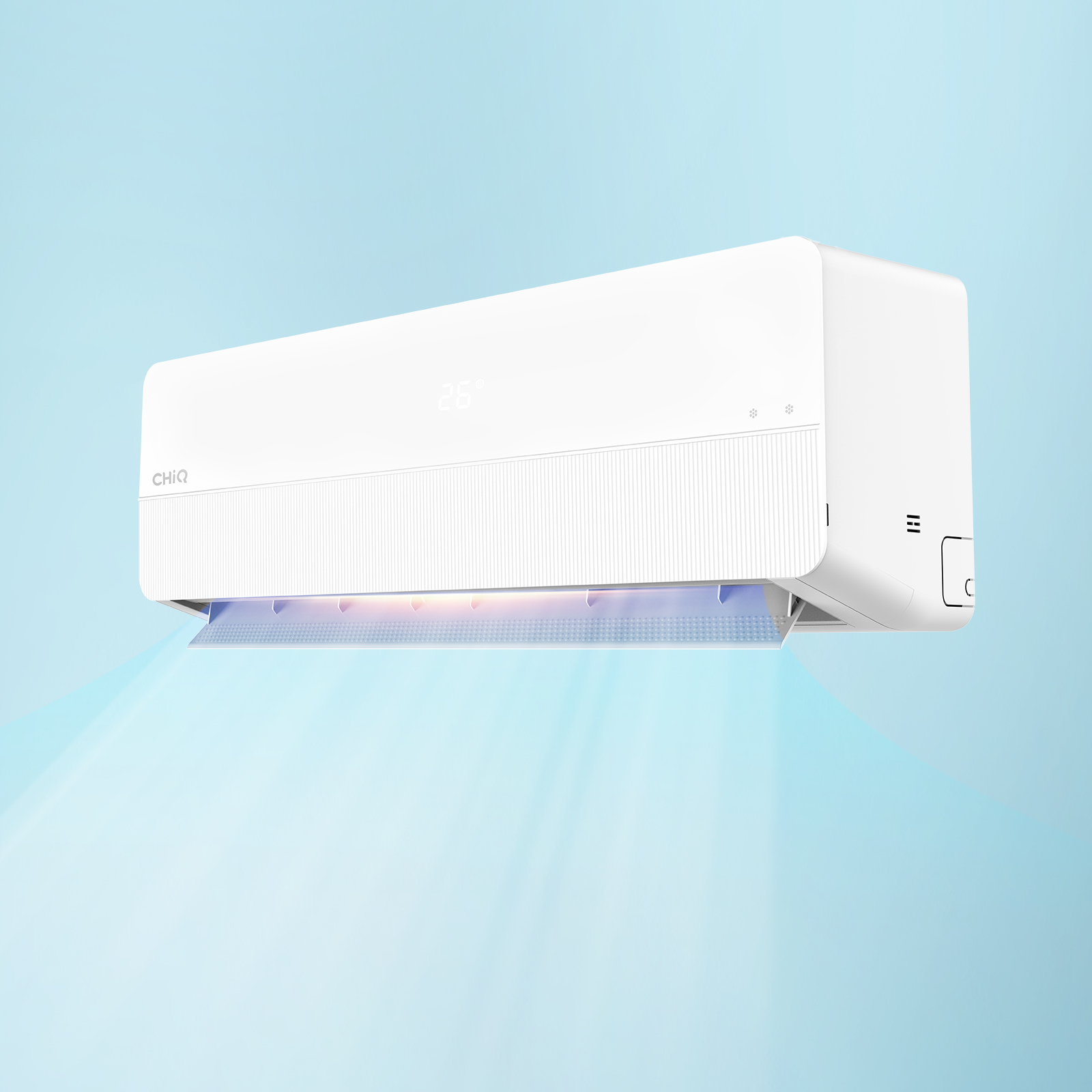 CHIQ 9000 BTU Inverter Air Conditioner, 4-Way, Swing, Auto Restart, Energy Saving & Efficient, Sleep Mode - White