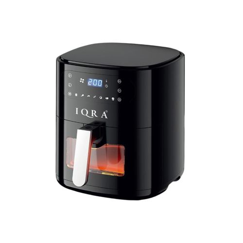 IQRA 6L Air Fryer IQ-AF60D, Over Heating Protection, SS304 Heating Element, Temperature Upto 200C, Perfect Temperature Balance While Operating, 30 Minutes Timer