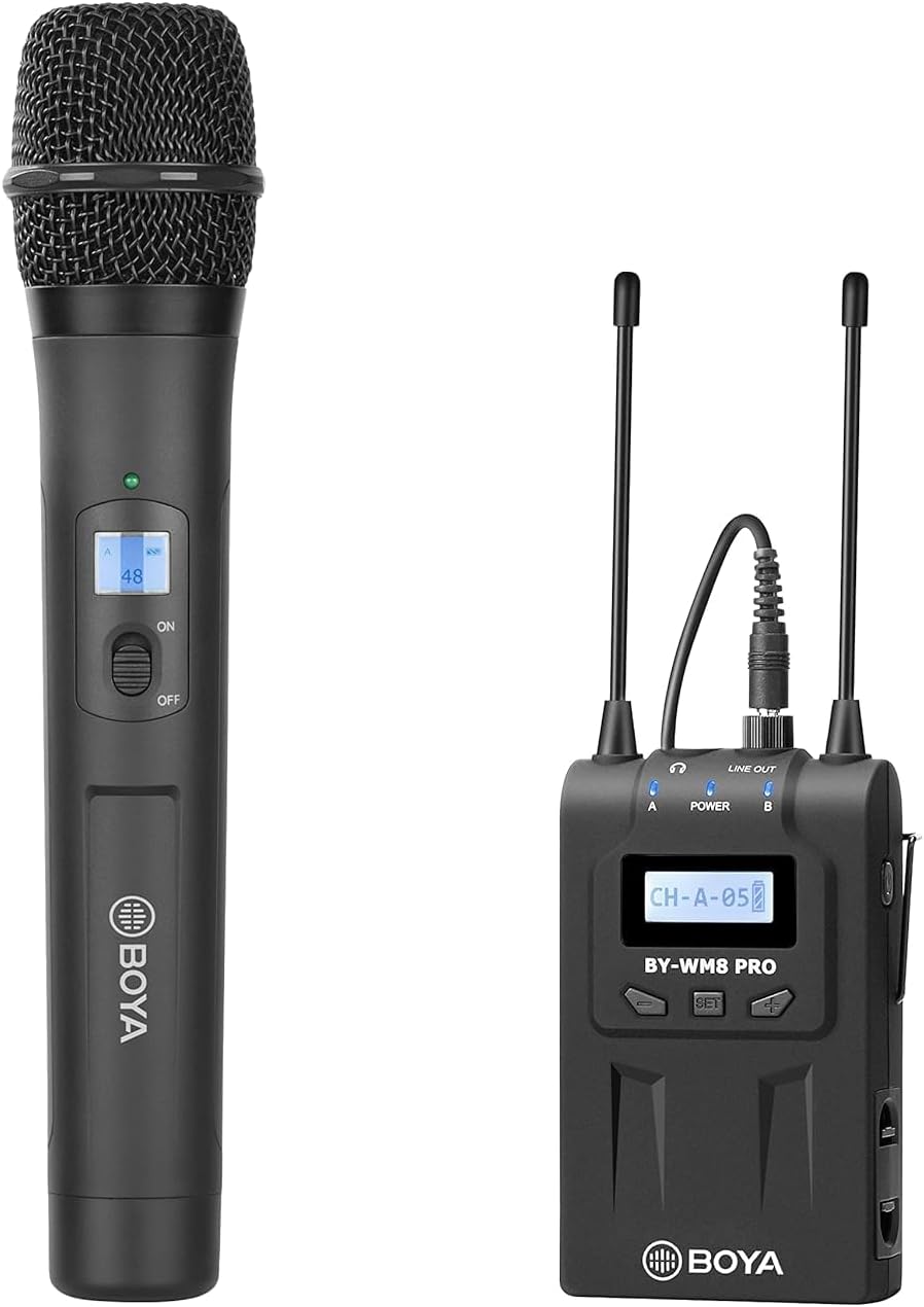 Boya BY-WM8 Pro-K3 Camera Mount Wireless Handheld Microphone System, Black