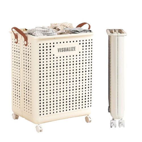 Earwig Laundries Storage Container With Wheels Dirty Clothes Hamper Plastic Laundry Basket Foldable Toy Storage Cart Clothes Dirty Collapsible Laundry Storage Basket