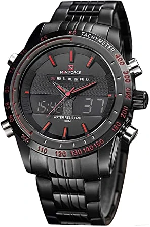 Naviforce Analog-Digital Dual Display Men's Watch - NF9024-BBR