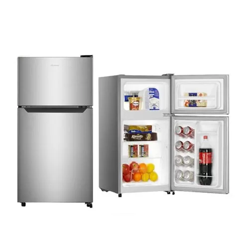 Hisense 120 - Litres Double Door Fridge RD-12DR; (Defrost) 120L Refrigerator - Silver (3YRs WRTY)