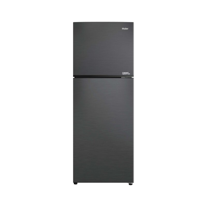 Haier 239 Litres Fridge, (Net 211L) HRF-239FA(KE), Double Door Top Mount Freezer Refrigerator, Frost Free, Twin Inverter Compressor, Pocket Handle - Black Silver