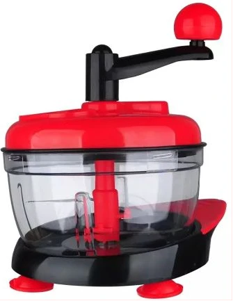1.5L Manual Food Processor Meat Grinder Vegetable Chopper Shredder Cutter, Red