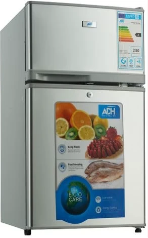 ADH 120- Litres Fridge, Top Mount Freezer Double Door Refrigerator - Silver