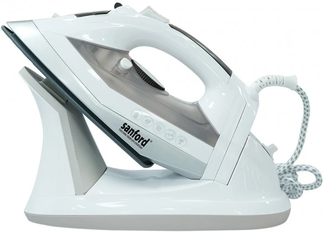 Sanford Cord And Cordless Steam Iron- Cream