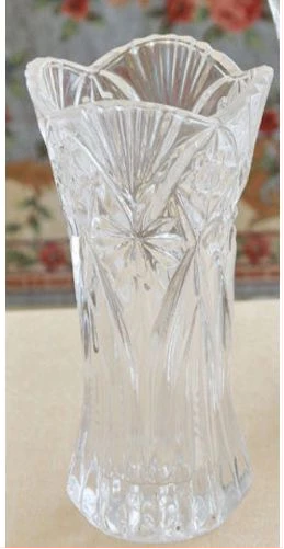Dining Table Glitter Flower Vase For Home Decoration & Gifting - Clear