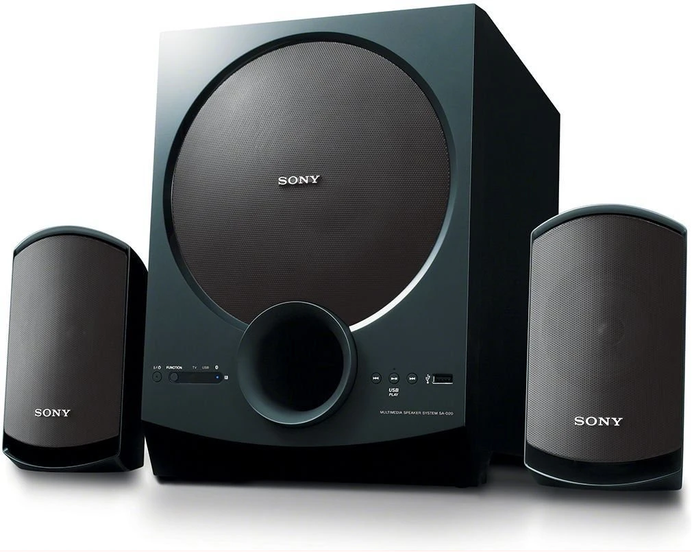 Sony SA-D20, 2.1Ch 60W Home Theatre Satellite Speakers With Bluetooth, Usb, Nfc Compatible, Big Size Subwoofer - Black