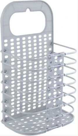 Collapsible Dirty Clothes Storage Basket Household Laundry Basket Sundries Toy Organizer Wall-Mounted- Grey.