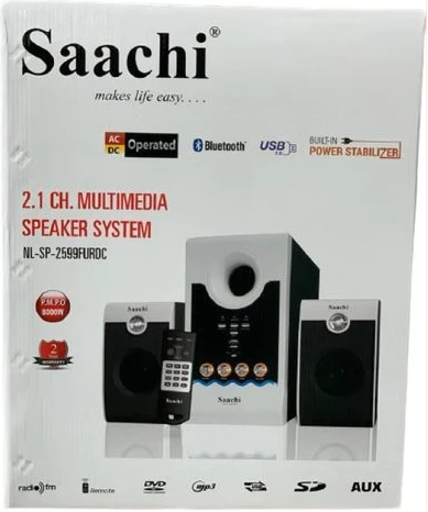 Saachi 2.1 Hifi, 2599 Bluetooth Speaker - Black