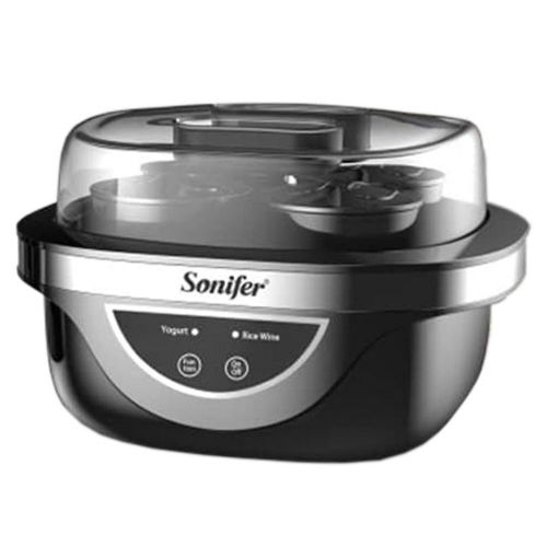 Sonifer 1L Portable Heating Temperature Control Electrical Mini Automatic Yogurt Maker Machine- Black.