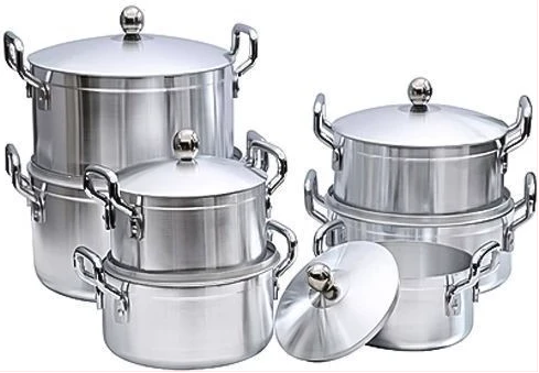 Tornado 7 Piece Heavy Stainless Steel Saucepans/Cookware - Silver