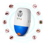 Decdeal Electromagnetic Ultrasonic Plug-in Anti Mosquito Mouse Insect Control Repellent Electric Pest Reject Bug Cockroach Repeller with Night Light AC110-250V -Multicolor