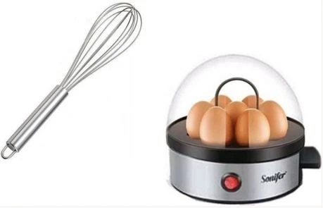 Sonifer Egg Boiler 7 Hole + 1 Egg Whisker - Silver