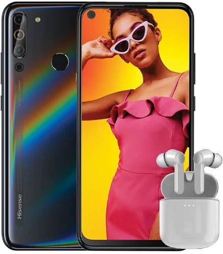Hisense H40 Infinity - Smartphone 128GB HDD, 4GB RAM - Black + Free TWS 5.0