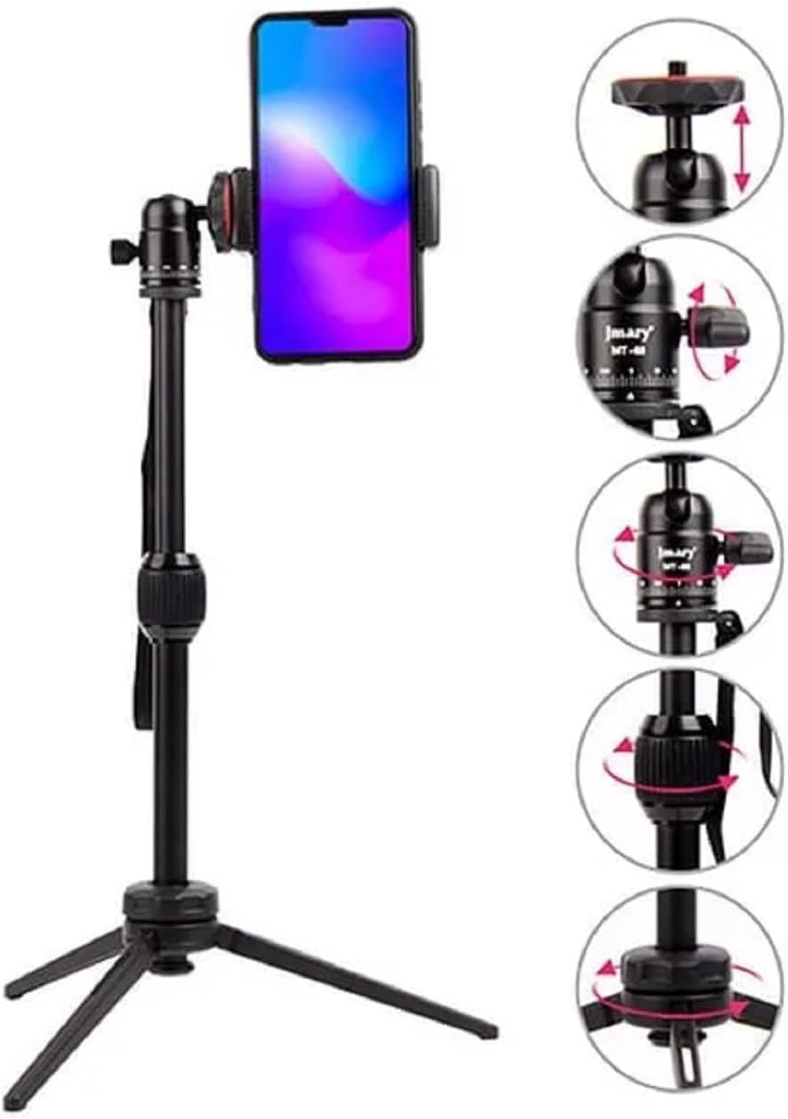JMARY MT-68 Table-Top Extendable Foldable Tripod Stand for Mobile Phones and DSLR & Digital Cameras