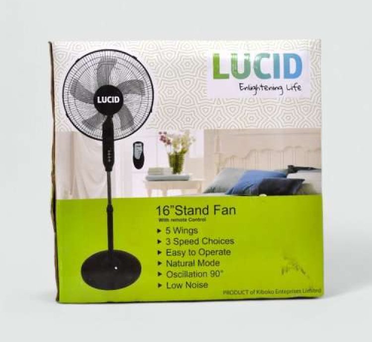 Lucid Stand Fan with Remote 16" 5blades