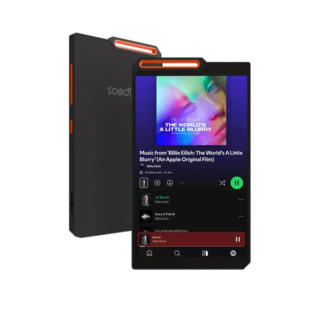 porodo Soundtec Pod Pro Android Music Player / Immersive Audio / Full-Touch Screen / Multiple Languages / Up to 15 Hours Working Time / Earphones Included / 4inch IPS Display - Black