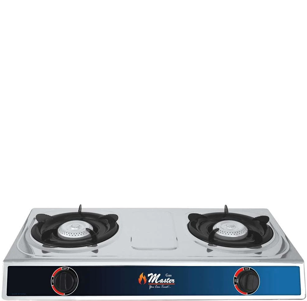 Electro Master Gas Stove 2 Burner Steel GM-SGS-3012 -Silver