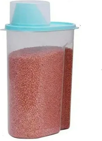 2.5 Litre Food Plastic Storage Grains Cereal Container, Blue