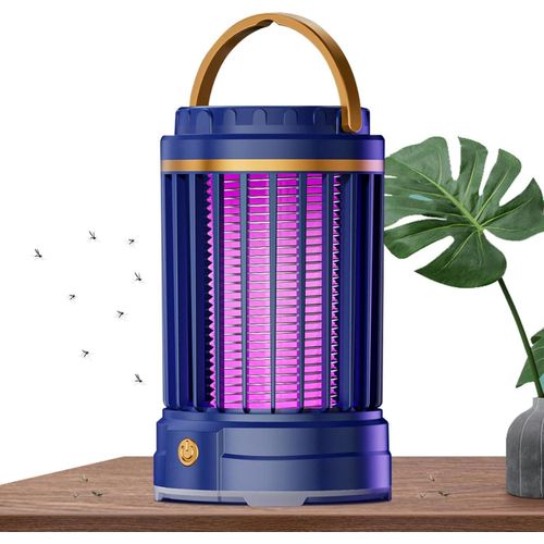 Indoor Electric Fly Catcher Mosquito Repellent UV Led Rechargeable Purple Light Pendant Insect Lamp 3 Modes With Light Home USB Trap Portable Fly Control Device