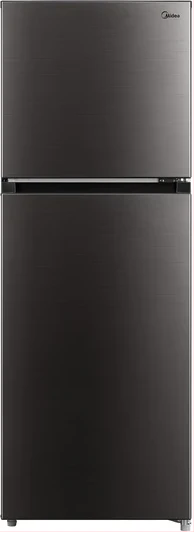Midea 237L Fridge, (173L Net) Double Door Top Mount Freezer Defrost Refrigerator MDRT237 - Black