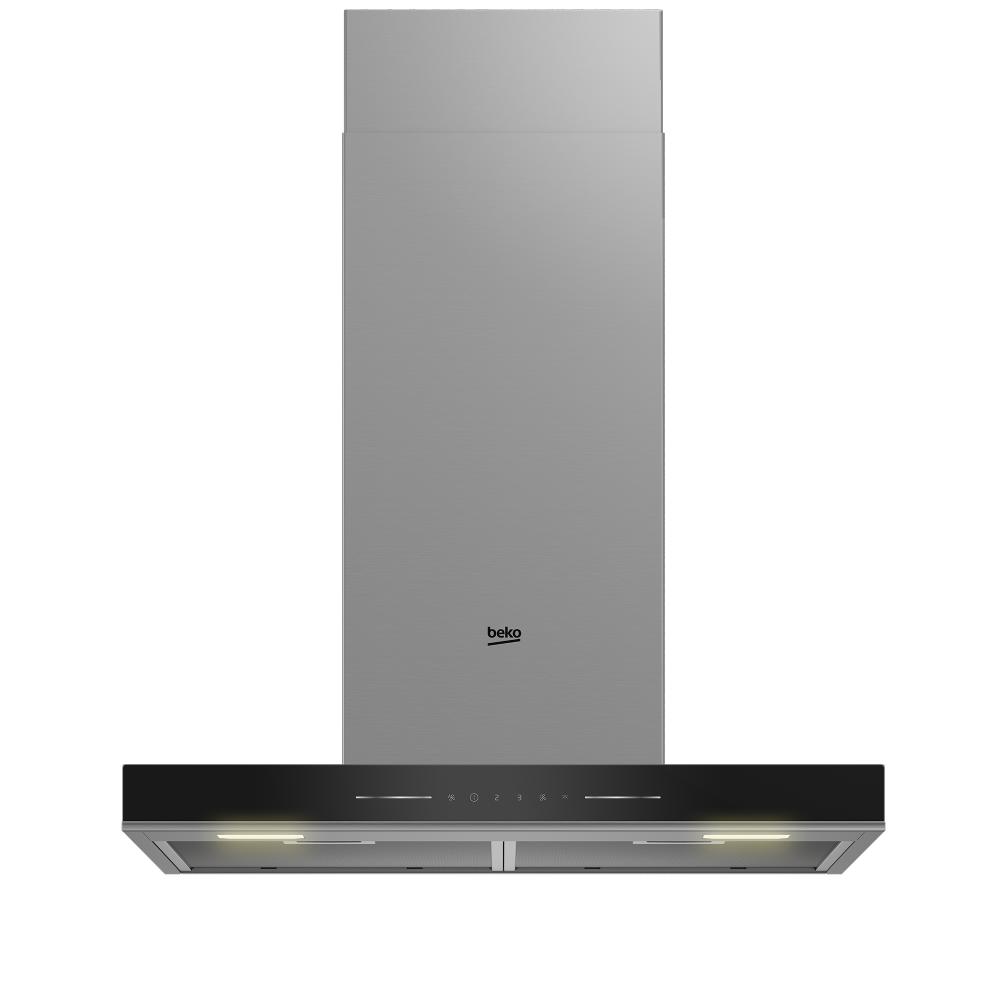 Beko 60cm Built-in Cooker Hood, Kitchen Extractor Fan, Wall Mounted Chimney BHCB66641BBHS
