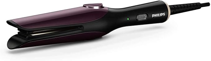 Philips Easy Natural Curler, Hair Styler BHH777/00, One Touch Clip And Curl, Light And Compact, Heat Safe Design Hair Straightner