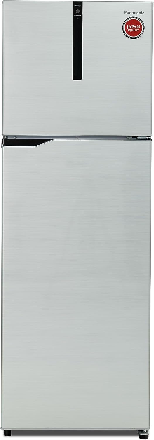 Panasonic 308L Net Capacity Top Mount Refrigerator, Shiny Silver look, NR-TG353BUSU, Inverter Compressor, Frost Free, Jumbo Freezer