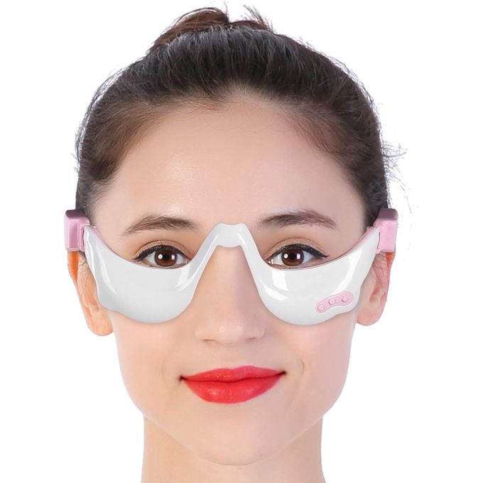 Electric Eye Massager Dark Circles Fatigue Relief ENS Microcurrent Eye Massage Machine, Eye Massager Wrinkle PatchesTreatments Masks Eye Beauty Device Constant Temperature Infrared Hot Compress Massag