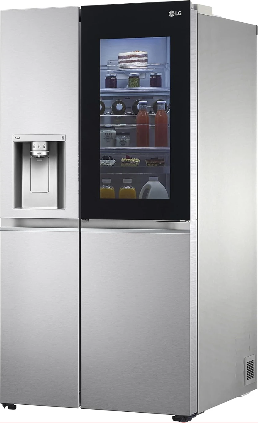 LG 674 L Frost-Free Inverter Linear Compressor Wi-Fi Side-By-Side Refrigerator, Knock Twice, See Inside GC-X257CSES, Noble Steel, Door Cooling+, Hygiene Fresh+, Water and Ice Dispenser with UV Nano