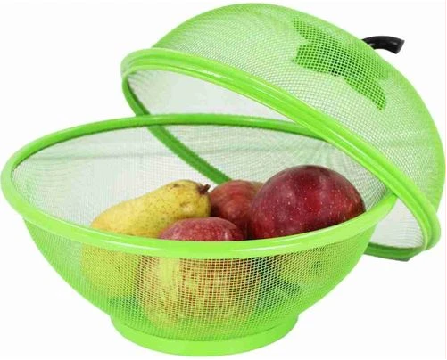 Fruit Vegetable Fruit Basket Storage Drainer Bowl Container, Green