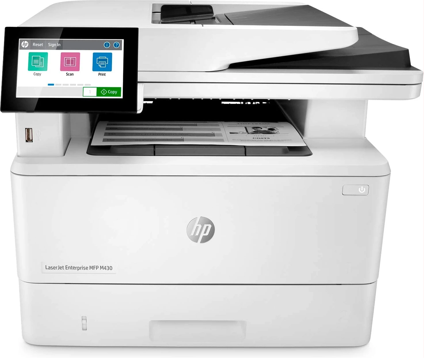 HP LaserJet Enterprise MFP M430f Monochrome All-in-One Printer with integrated Ethernet and duplex printing