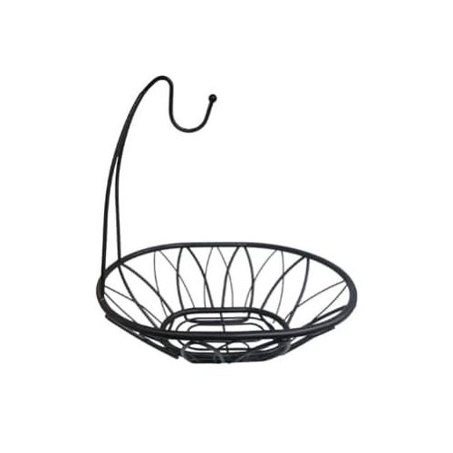 Countertop Fruit Basket Bowl Basket Vegetable Holder Kitchen Storage With Ring For Bananas
