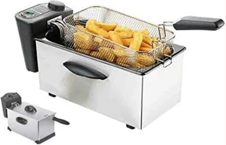 Sokany 3.5 Liters Electric Deep Fryer That Fries Food Fast-Silver